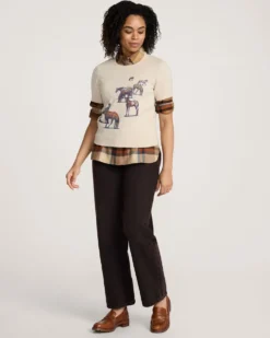 WOMEN'S WILD HORSE COTTON SWEATER